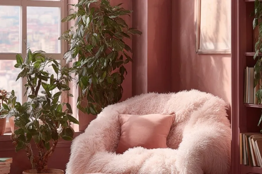 hot pink sofa